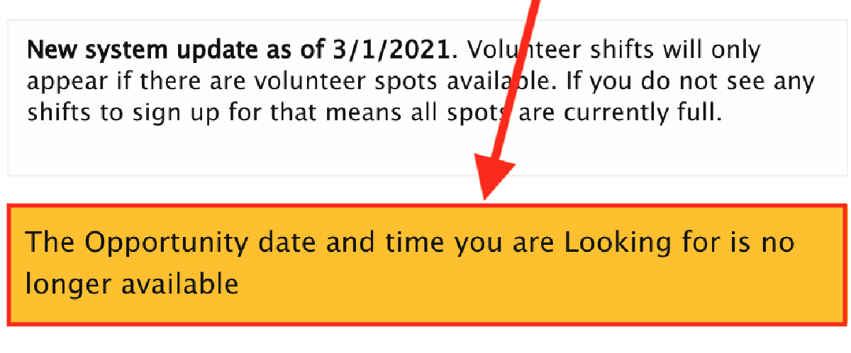 The Opportunity date and time you are Looking for is no longer available
