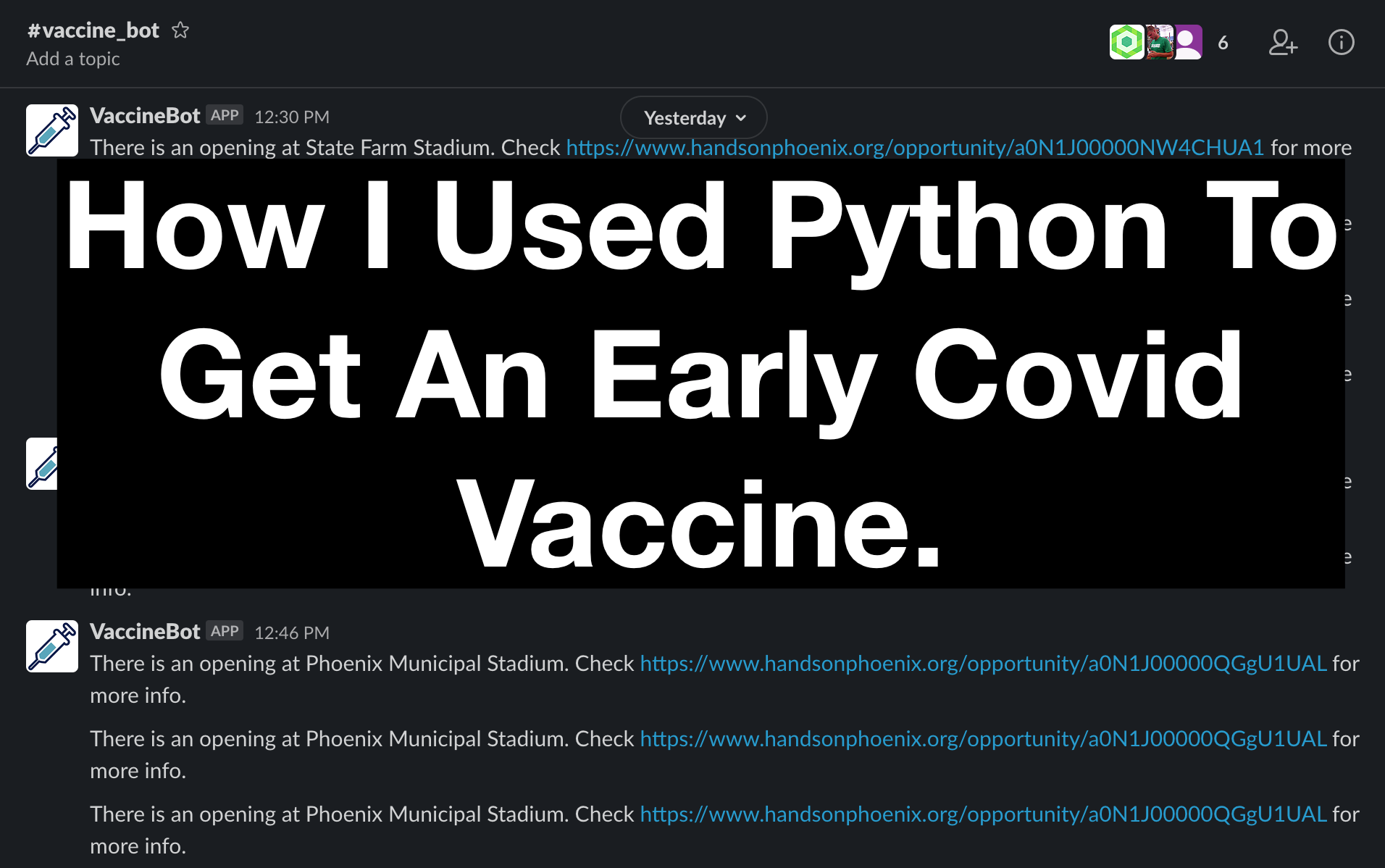 Using Python To Get An Early Covid Vaccine