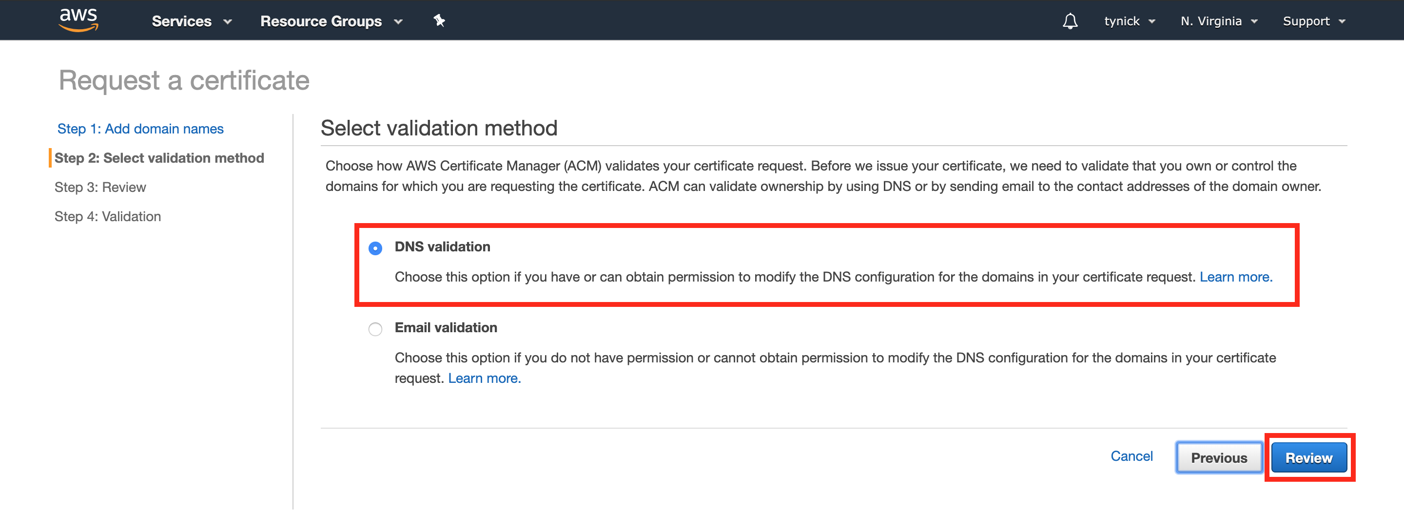 dns validation