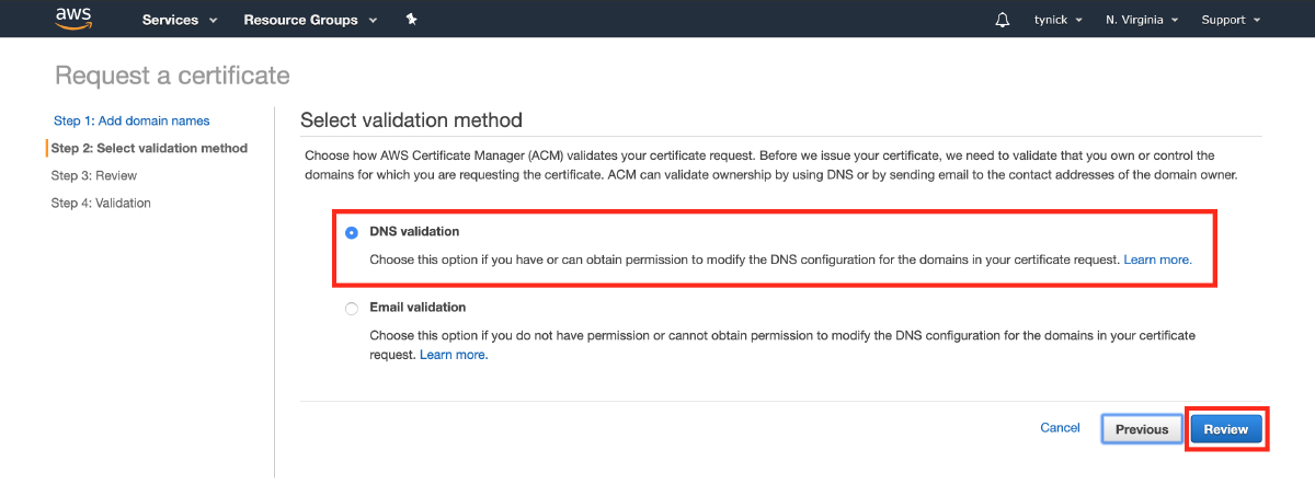 dns validation