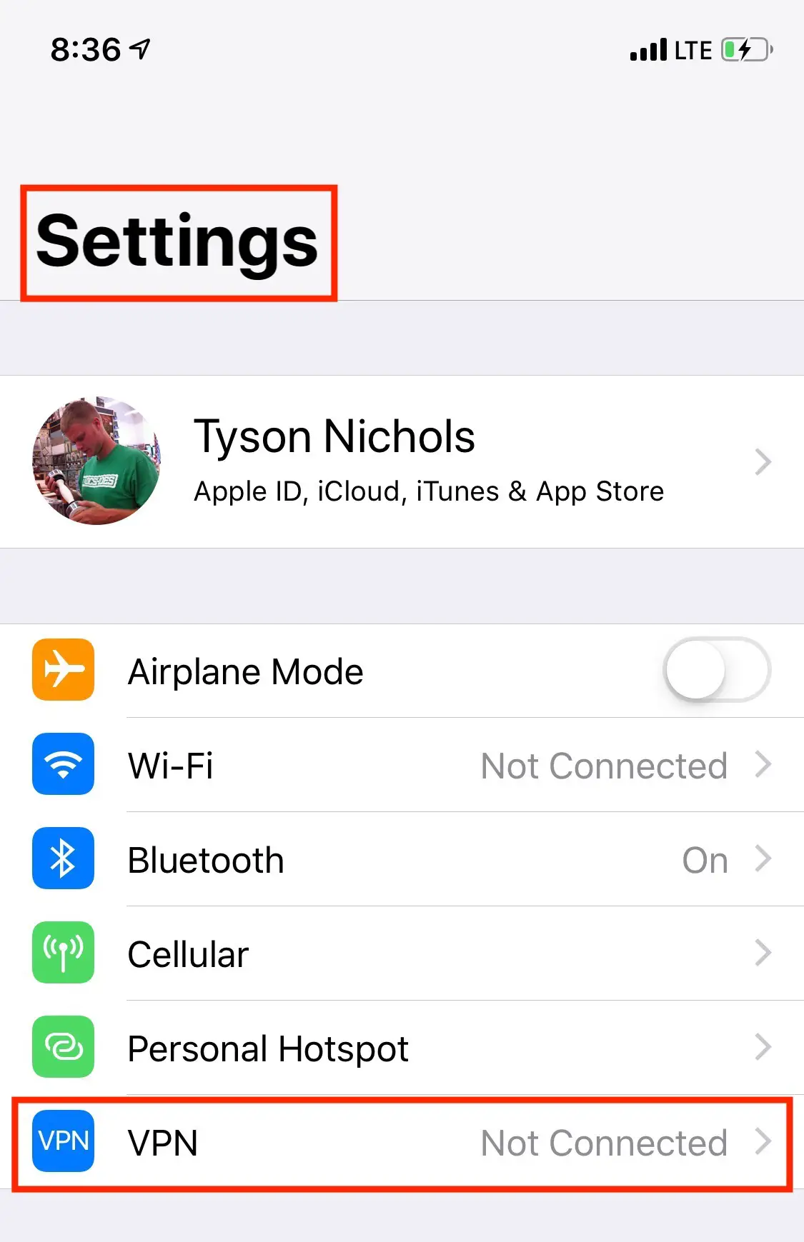ios settings screen