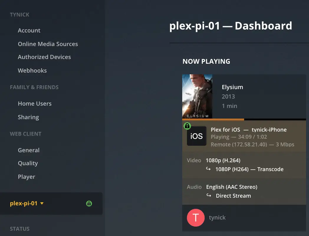 mac mini plex media server transcoding