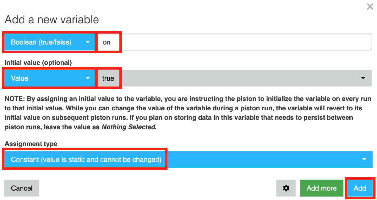 webcore add variable