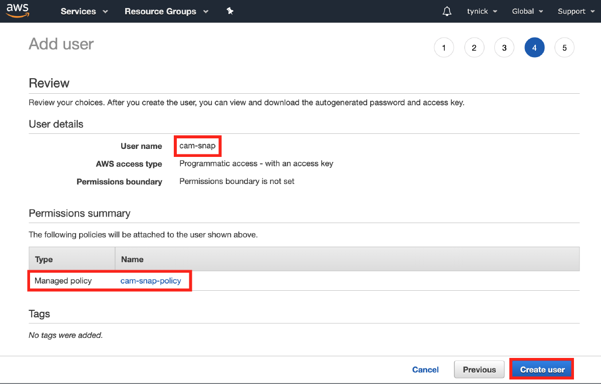 aws iam new user review