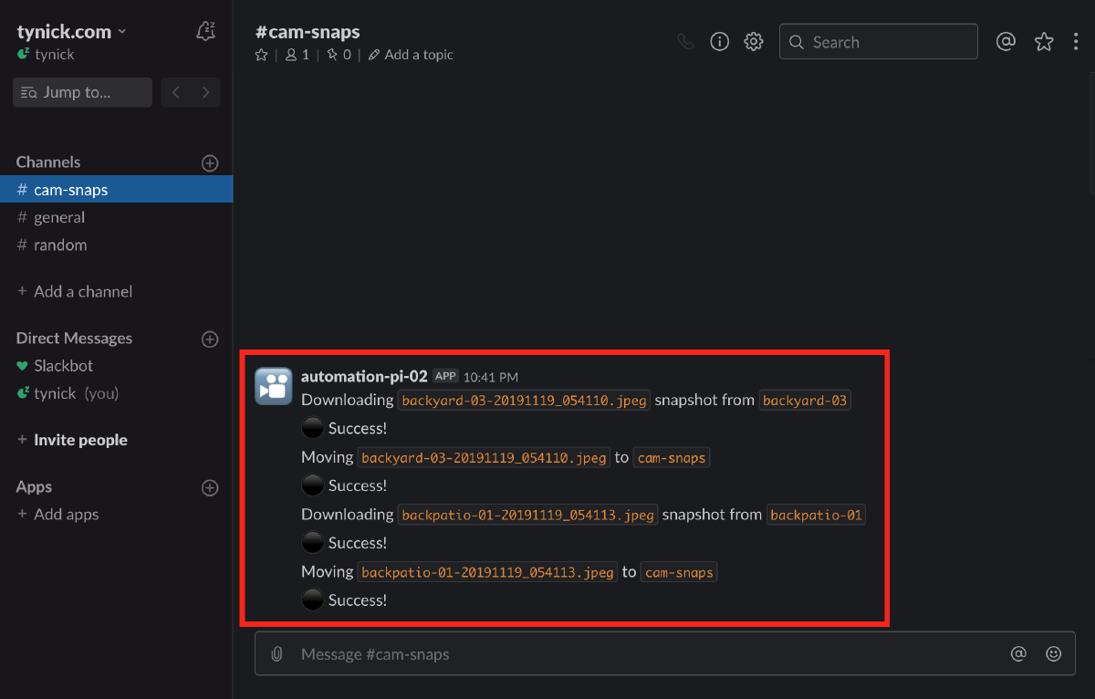slack example