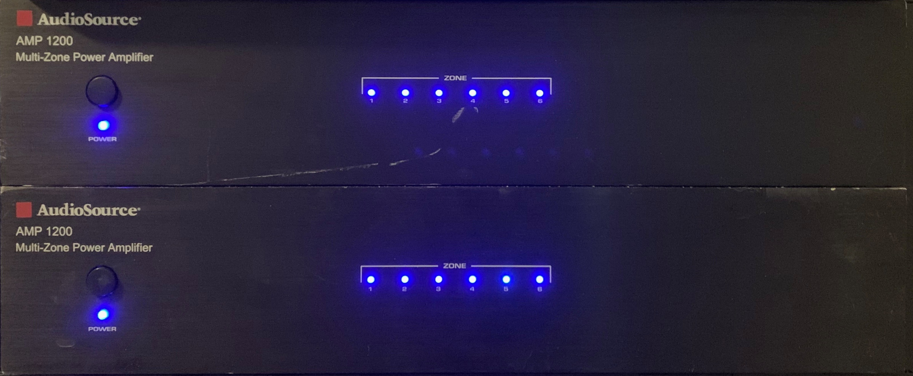 multi zone amplifiers in server rack