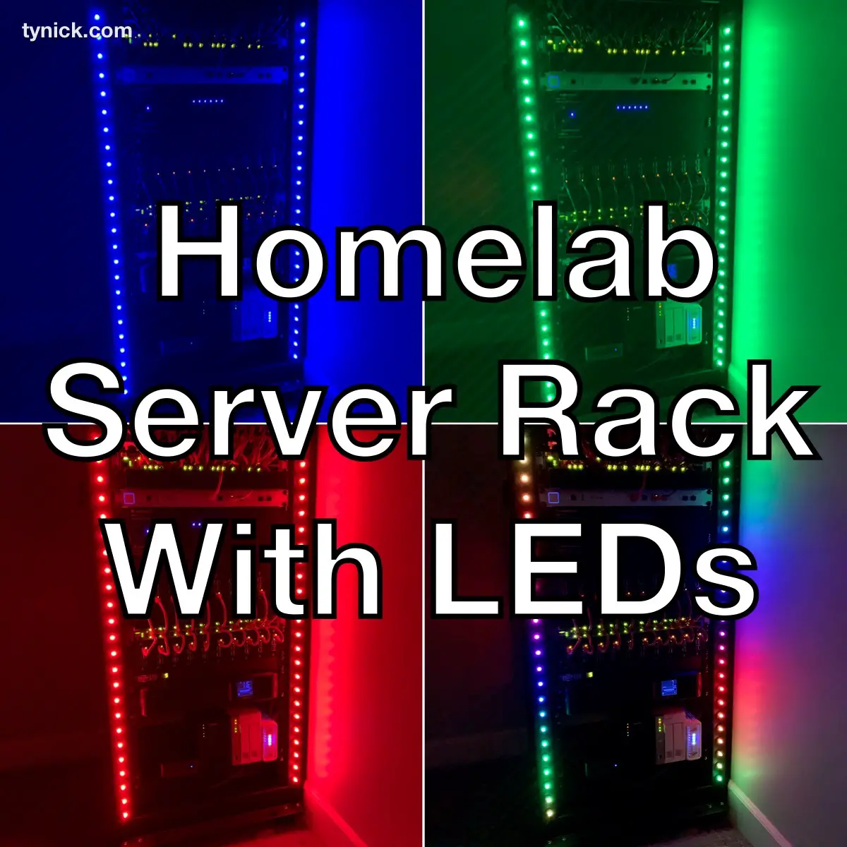 Homelab Server Rack Mods With LEDs